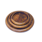Handcrafted Round Wooden Plate Set of 3