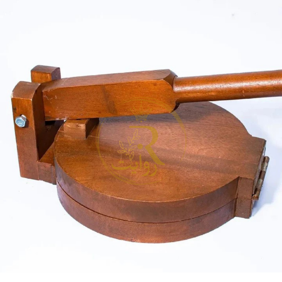 Deal-5 | Handcrafted Wooden Hotpot (Without Steel Bowl) + Lightweight Tray Set of 3 + Wooden Roti Maker