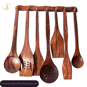 Deal 3 – Wooden Tray Set, Wooden Plates &amp; 8-Piece Cooking Spoon Set