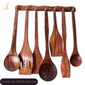 8 Pcs Handmade Wooden Cooking Spoon Set – Natural Sheesham Wood Utensils