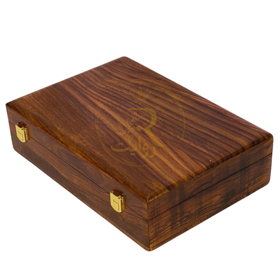 Handcrafted 10-Section Wooden Watch Box – Red Velvet Interior with Solid Wooden Top