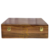 Handcrafted 15-Section Wooden Watch Box – Red Velvet Lining with Wooden Top Lid