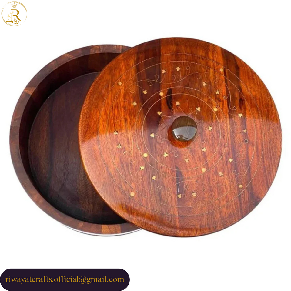 Handcrafted Wooden Roti Hotpot – Without Steel Bowl