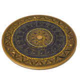 Handcrafted Black Naqshi Table – 24-Inch 3-Leg Wooden Accent Table for Home Décor