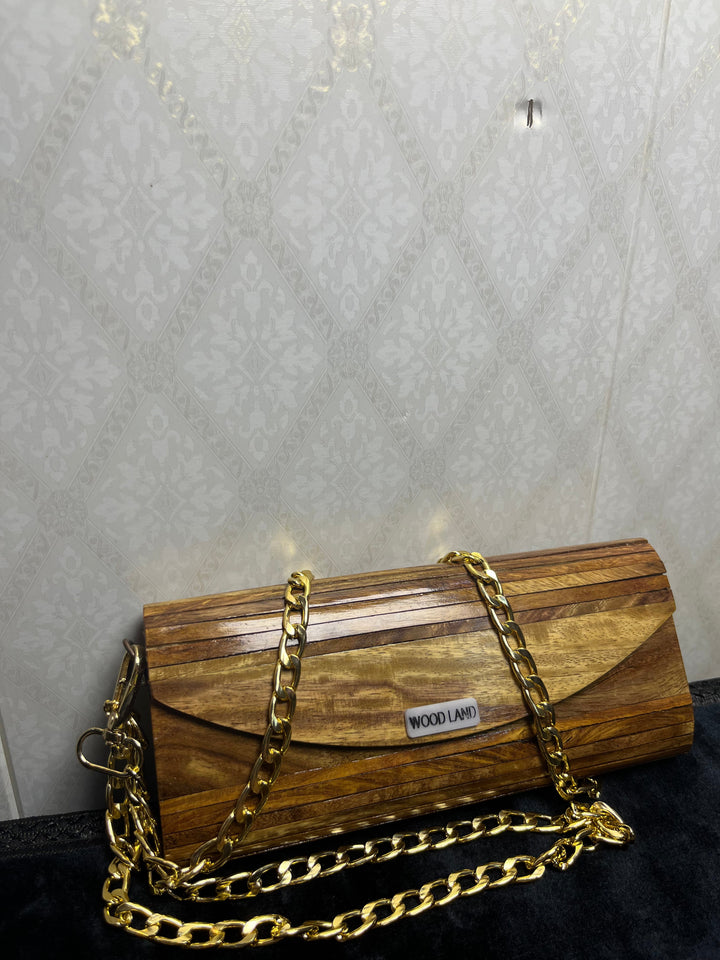 Handcrafted Wooden Clutch Purse for Women – Premium Natural Wood Evening Bag