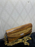 Handcrafted Wooden Clutch Purse for Women – Premium Natural Wood Evening Bag