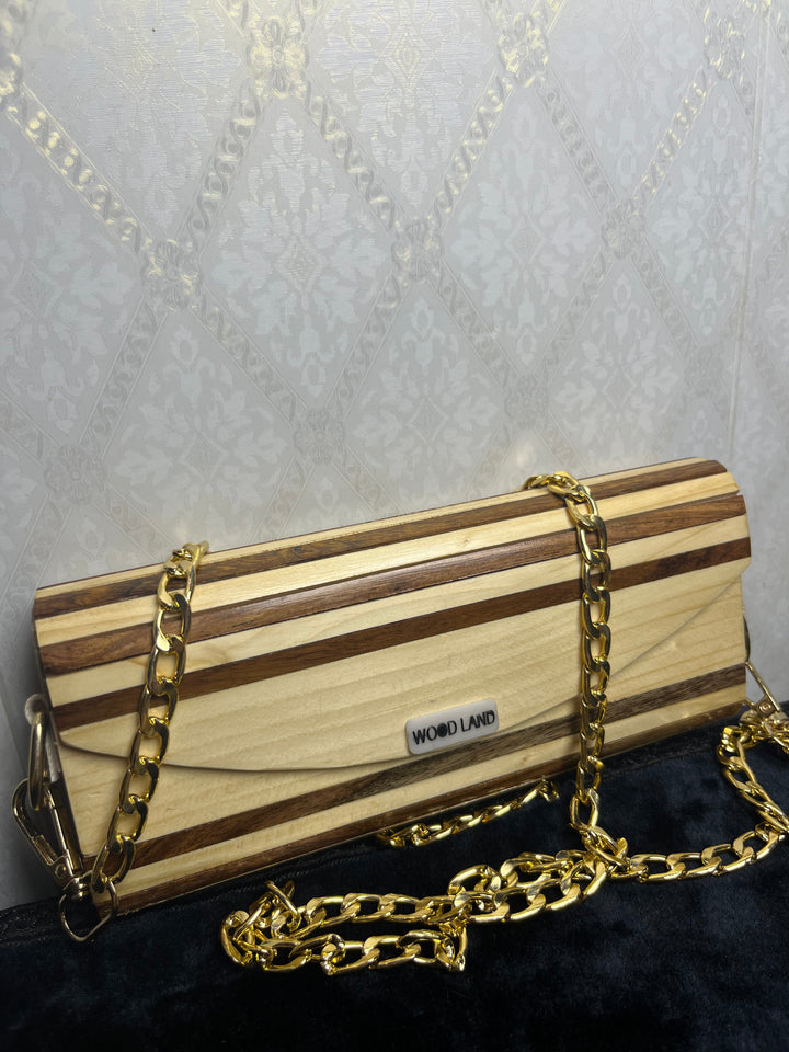 Handcrafted Wooden Clutch Purse for Women – Premium Natural Wood Evening Bag