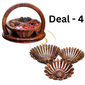 Deal 4 – Foldable Wooden Dry Fruit Basket &amp; Set of 3 Fruit Baskets